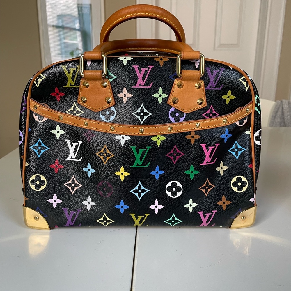 ***Sold***Louis Vuitton Black Multicolor Monogram Trouville